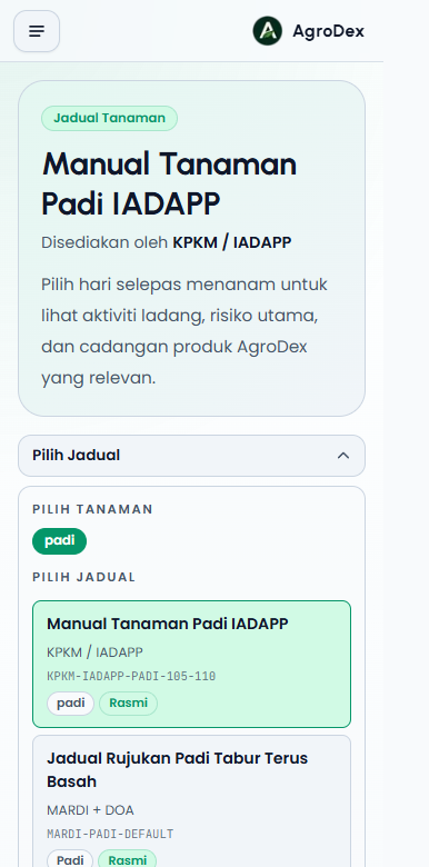 Crop Schedule on a phone