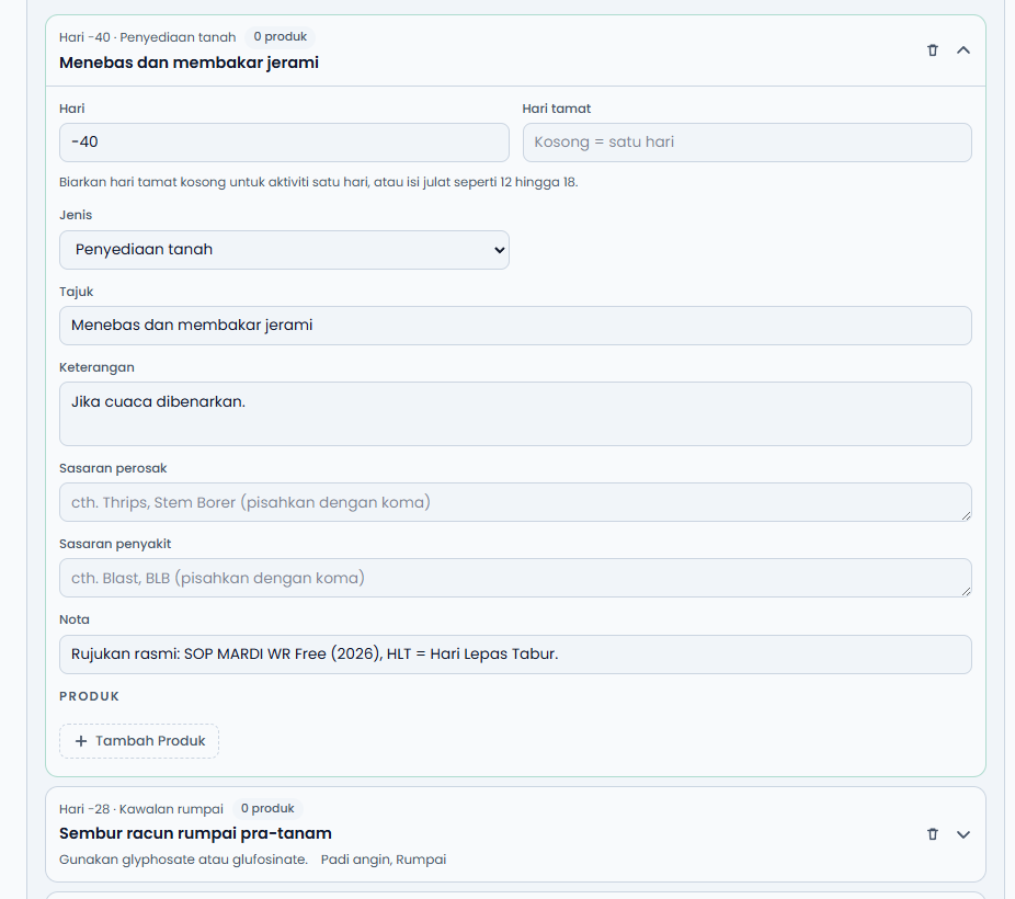 Activity form